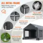 Carport, 3.1 x 6.1 m Heavy Duty Car Canopy, Portable Garage with Roll-up Ventilated Windows & Removable Sidewalls, UV Resistant 
