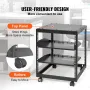 12U Open Frame Server Rack, 15 ''-40 '' Justerbar dybde