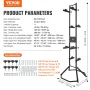 4 Bike Storage Rack, Free Standing Gravity Wall Vertical Bike Rack, Fully Adjustable Bike Rack Garage, Sturdy Steel & Easy Assem