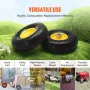 Solid PU Run-Flat Tire Wheel Flat Free Tubeless Tire 25.4 cm 2-Pack 181.4 kg