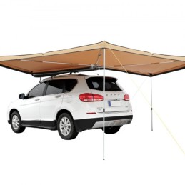 Vehicle Awning 270 Degree, 8.2' Height Retractable Car Side Awning, PU3000mm UV50+ Car Awning with Waterproof Storage Bag,