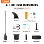 Inflatable Stand Up Paddle Board, 11' x 33" x 6" Wide SUP Paddleboard, with Board Accessories, Pump, Paddle, Fin, Phone Bag, Bac