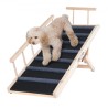Dog Ramp, Folding Pet Ramp for Bed, Adjustable Dog Ramp for Small, Large, Old Dogs & Cats, Wooden Pet Ramp with 47.2" Long