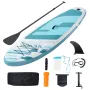 Inflatable Stand Up Paddle Board, 11' x 33" x 6" Wide SUP Paddleboard, with Board Accessories, Pump, Paddle, Fin, Phone Bag, Bac