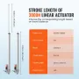 Linear Actuator 12V, 20 Inch Waterproof IP65 Linear Actuator, 660lbs/3000N 0.19"/s Linear Motion Actuator with Mounting Bracket 