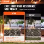 Glass Wind Guard for Rectangular Fire Pit Table 1128 x 367 x 191 mm, 8mm Thick and Sturdy Tempered Glass Panel with Hard Aluminu