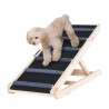 Dog Ramp, Folding Pet Ramp for Bed, Adjustable Dog Ramp for Small, Large, Old Dogs & Cats, Wooden Pet Ramp with 41.3" Long