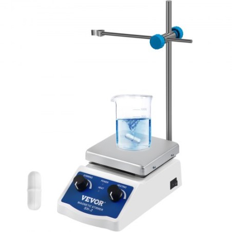 SH-2 Magnetic Stirrer Laboratory Magnetic Stirrer Hotplate 2000ml Mixing Capacity with Heating Plate Heating Mixer Digital