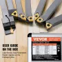 7 Pieces Indexable Lathe Turning Tool Holder, 1 cm, CNC Heavy-Duty Metal Lathe Cutting Tools, with Tin Coated Carbide Inserts Al