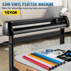 Vinyl Cutter Machine, 53inch Cutting Plotter, Offline Cutting Machine Kit, Precise Roller Shaft High Accuracy Adjustable Speed
