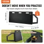 Soccer Rebounder Board, 114.3 x 45.7 cm Portable Soccer Wall with 2 Angles Rebound, Foldable HDPE Kickback Rebound Board, Soccer