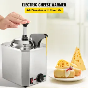 Fudge Warmer 1 Pump Hot Cheese Pump Stainless Steel Cheese Pump 30-110â„ƒ Nacho Cheese Warmer with Heating Block Nacho Cheese