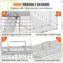 Live Animal Cage Trap 106.7 x 40.6 x 45.7 cm Humane Cat Trap Cats Squirrels Mouse
