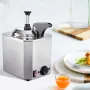 Fudge Warmer 1 Pump Hot Cheese Pump Stainless Steel Cheese Pump 30-110℃ Nacho Cheese Warmer with Heating Block Nacho Cheese Disp