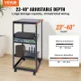 20U Open Frame Server Rack, 15 ''-40 '' Justerbar dybde