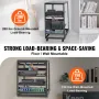 20U Open Frame Server Rack, 58.5-101.6cm/223-40 in Adjustable Depth, Free Standing or Wall Mount Network Server Rack, 4 Post AV 