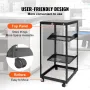 20U Open Frame Server Rack, 58.5-101.6cm/223-40 in Adjustable Depth, Free Standing or Wall Mount Network Server Rack, 4 Post AV 
