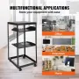 20U Open Frame Server Rack, 58.5-101.6cm/223-40 in Adjustable Depth, Free Standing or Wall Mount Network Server Rack, 4 Post AV 