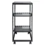 20U Open Frame Server Rack, 58.5-101.6cm/223-40 in Adjustable Depth, Free Standing or Wall Mount Network Server Rack, 4 Post AV 