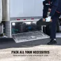 Underbody Truck Box, 36"×24"×24" Pickup Storage Box, Heavy Duty Aluminum Diamond Plate Tool Box with Lock and Keys, Waterproof T