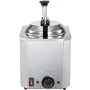 Fudge Warmer 1 Pump Hot Cheese Pump Stainless Steel Cheese Pump 30-110℃ Nacho Cheese Warmer with Heating Block Nacho Cheese Disp