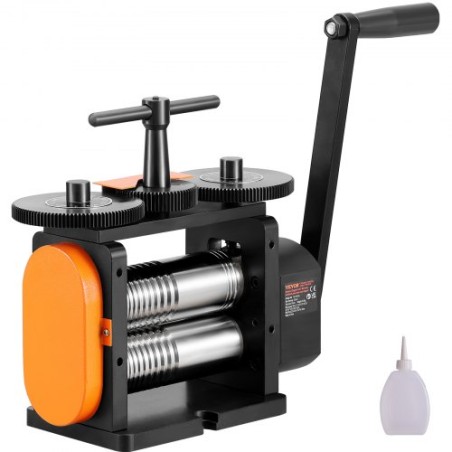 Rolling Mill, 2.24"/57 mm Jewelry Rolling Mill Machine, 1: 2 Gear Ratio, 3-in-1 Multi-function Rolling Mill, 0-5.5 mm Press