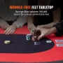 10 Player Foldable Poker Table, Blackjack Texas Holdem Poker Table with Padded Rails and Stainless Steel Cup Holders, Portable F