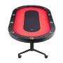 10 Player Foldable Poker Table, Blackjack Texas Holdem Poker Table with Padded Rails and Stainless Steel Cup Holders, Portable F
