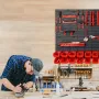 Vægmonterede opbevaringsboks, 30-bin dele rack arrangør garage