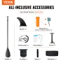 Inflatable Stand Up Paddle Board, 10' x 33" x 6" Wide SUP Paddleboard, with Board Accessories, Pump, Paddle, Fin, Phone Bag, Bac