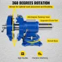 Multipurpose skruestik 6-tommer Bench Vise 360-grader