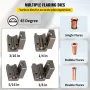 Brake Line Flaring Tool, 45 Degree Single, Double, and Bubble Flares for 3/16", 1/4", 5/16" and 3/8" Tube Size, Suitable "