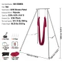 Aerial Yoga Frame & Yoga Hammock, 9.67 ft Height Professional Yoga Swing Stand Comes with 6.6 Yards Aerial Hammock, Max 551.15 l