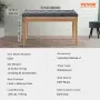 Upholstered Bench, 16"W Ottoman Bench, End of Bed Bench with Foam Padded Cushion and Rubberwood Legs, Tufted Footrest Stool Entr