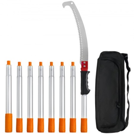 Manual Pole Saw,4.6-9.8 ft Extendable Tree Pruner, Sharp Steel Blade for High Branches Trimming, Manual Branch Trimmer with