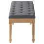Upholstered Bench, 16"W Ottoman Bench, End of Bed Bench with Foam Padded Cushion and Rubberwood Legs, Tufted Footrest Stool Entr