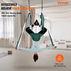 Luft yoga swing sæt, 2,7 yards yoga hængekøje hængende sving antenne slynge inversion flue kit trapeze inversion udstyr med
