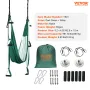 Aerial Yoga Swing Set, 2.7 Yards Yoga Hammock Hanging Swing Aerial Sling Inversion Fly Kit Trapeze Inversion Equipment with Ceil