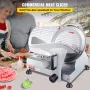 Commercial Meat Slicer, 240W Electric Deli Food Slicer, 10 inch Carbon Steel Blade Electric Food Slicer, 350-400RPM Meat Slicer,