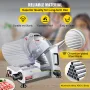 Commercial Meat Slicer, 240W Electric Deli Food Slicer, 10