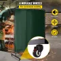 182.9 cm x 182.9 cm Welding Screen with Frame Green Vinyl Portable Welding Curtain with Wheels Light-Proof Welding Protection Sc