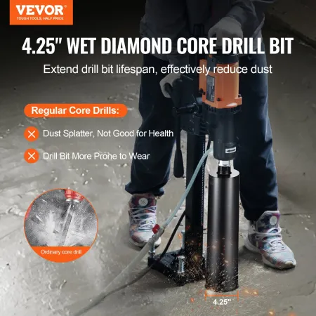 Kerneborbit, 4,25 "Wet Diamond Core Drill Bits, 14"