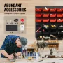 Vægmonterede opbevaringsbakker, 48-bin dele rack arrangør