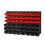 Wall Mounted Storage Bins, 48-Bin Parts Rack Organizer Garage Plastic Shop Tool with Wall Panels, Tool Organizer for Nuts, Bolts