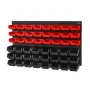 Wall Mounted Storage Bins, 48-Bin Parts Rack Organizer Garage Plastic Shop Tool with Wall Panels, Tool Organizer for Nuts, Bolts