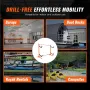 Freestanding Kayak Storage Rack, Kayak Stand for 2 Kayak Canoe Paddleboard, Heavy-duty Steel Kayak Hanger Holder with Padded Arm