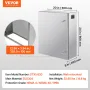 Steel Electrical Box, 60x50x20 cm, 304 Stainless Steel Electrical Enclosure Box, Wall-Mounted Outdoor Electrical Electronic Equi