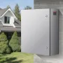 Steel Electrical Box, 60x50x20 cm, 304 Stainless Steel Electrical Enclosure Box, Wall-Mounted Outdoor Electrical Electronic Equi