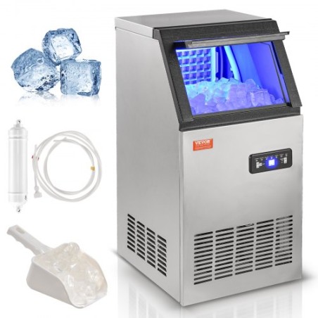 Commercial Ice Maker Freestanding Cabinet Machine 100lbs/24H 45 Ice Cubes