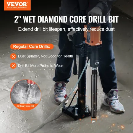 Kerneborbit, 2 "Wet Diamond Core Drill Bits, 14"